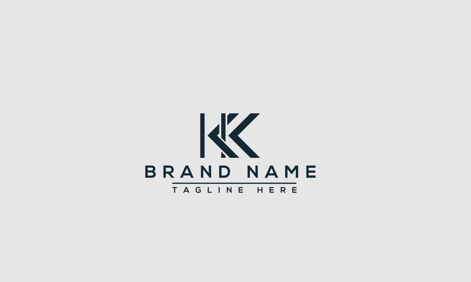 KK Logo Design Template Vector Graphic Branding Element.