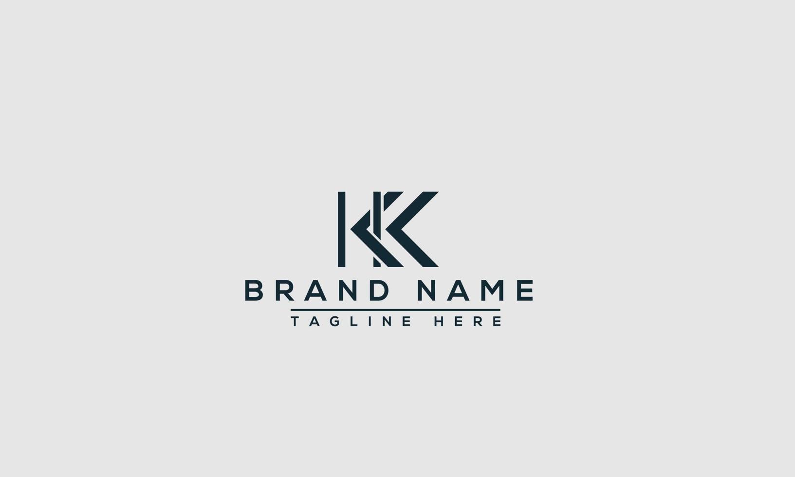 KK Logo Design Template Vector Graphic Branding Element.