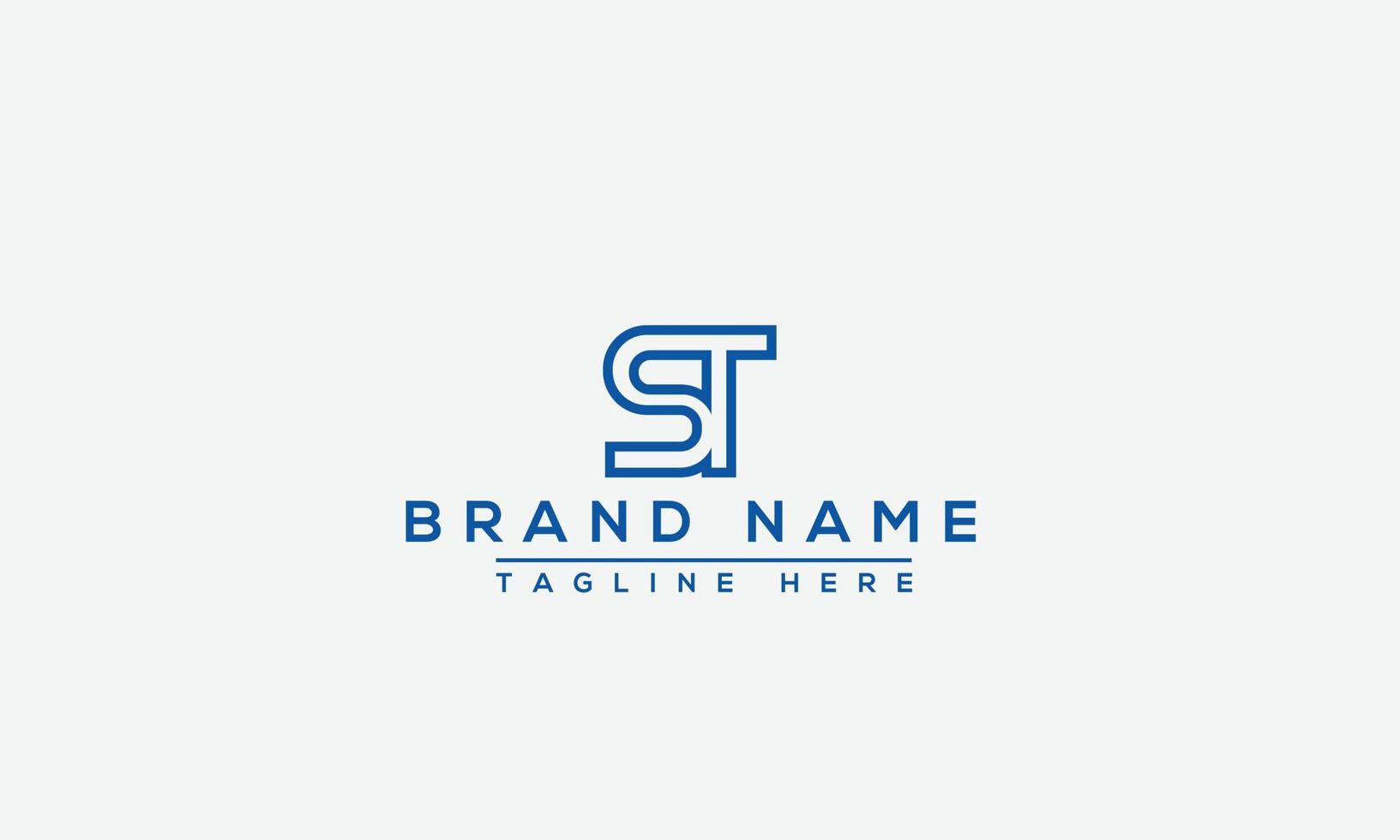 ST Logo Design Template Vector Graphic Branding Element.