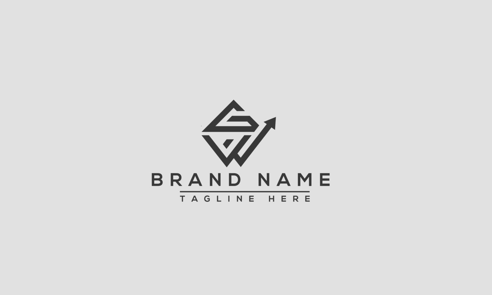 GW Logo Design Template Vector Graphic Branding Element.