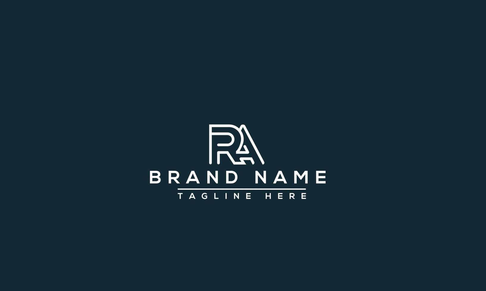 RA Logo Design Template Vector Graphic Branding Element.