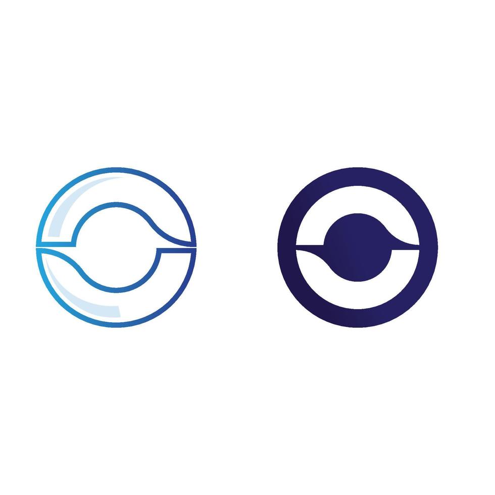 o logo tecnología empresarial círculo logo y símbolos diseño gráfico vectorial vector