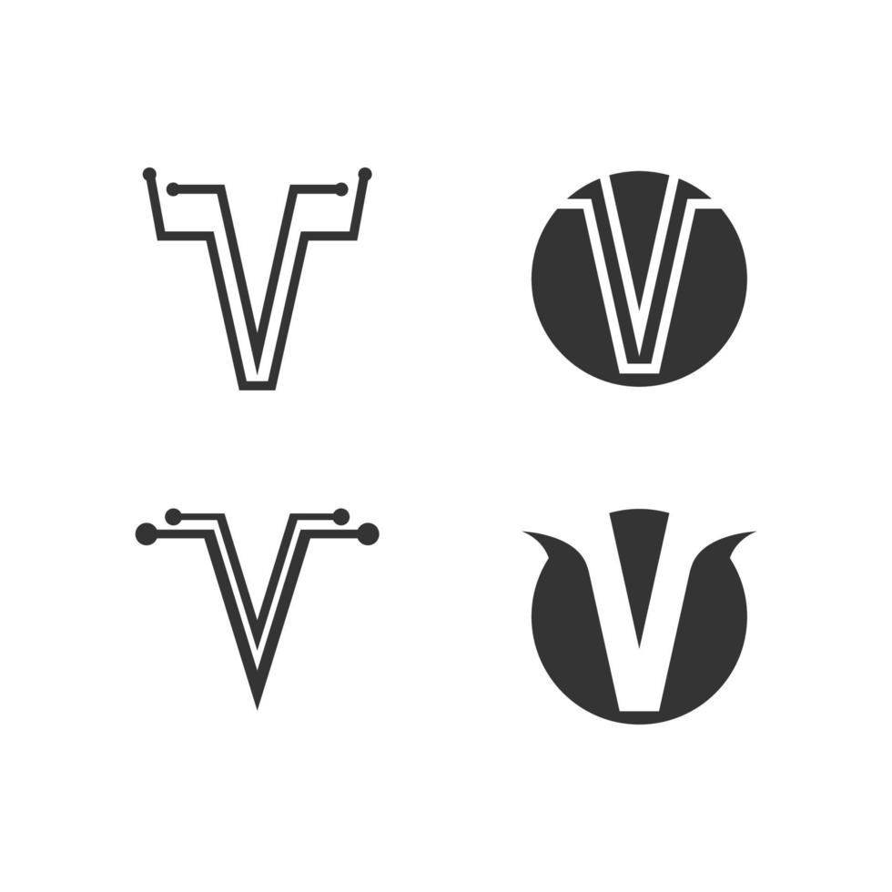 vector de plantilla de logotipo de letra v