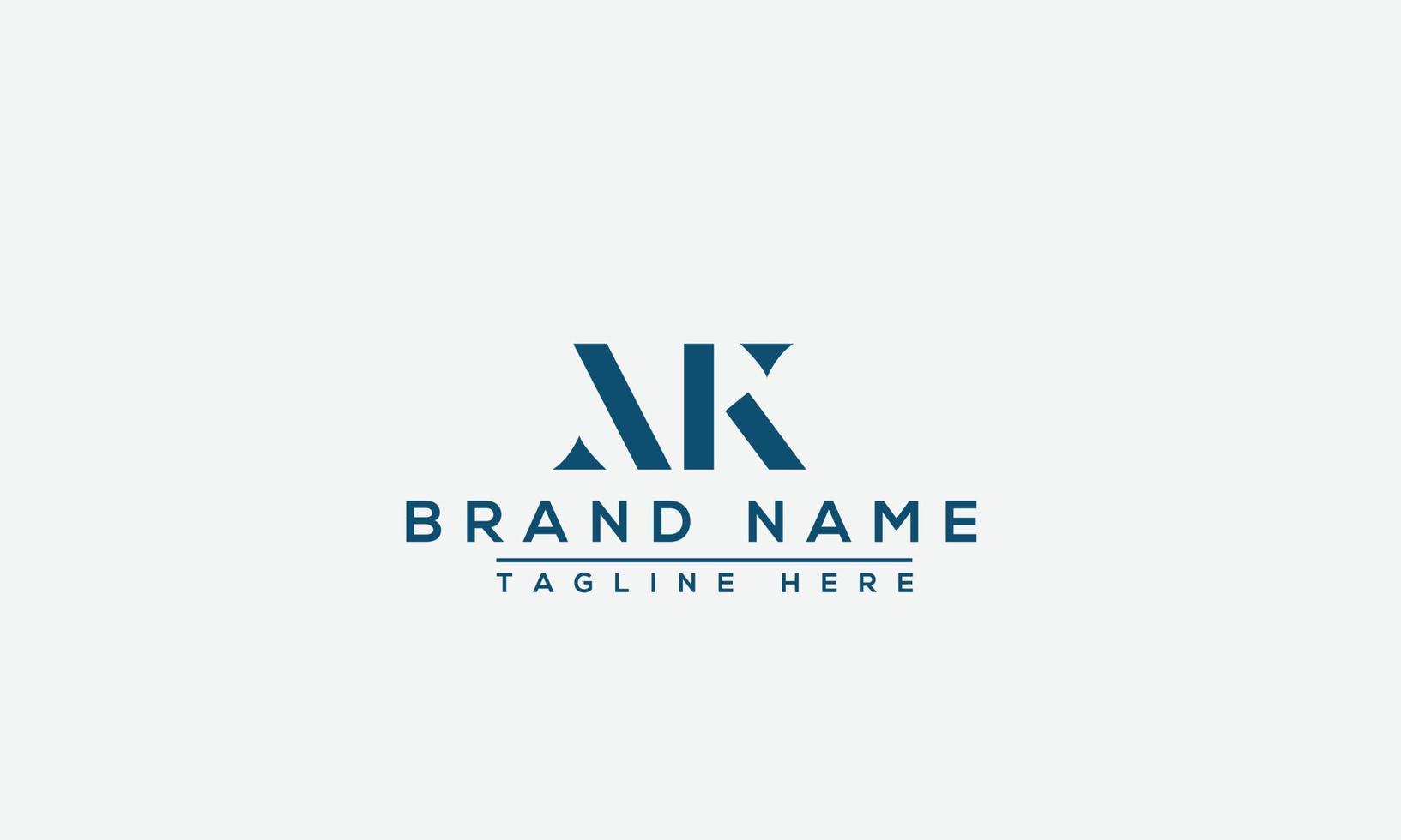 MK Logo Design Template Vector Graphic Branding Element.