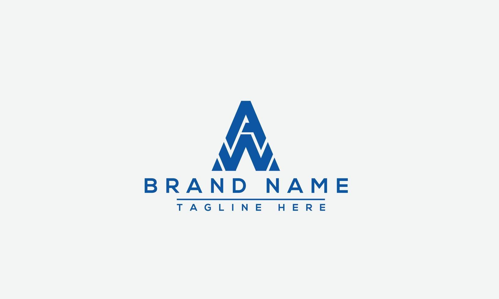 AW Logo Design Template Vector Graphic Branding Element