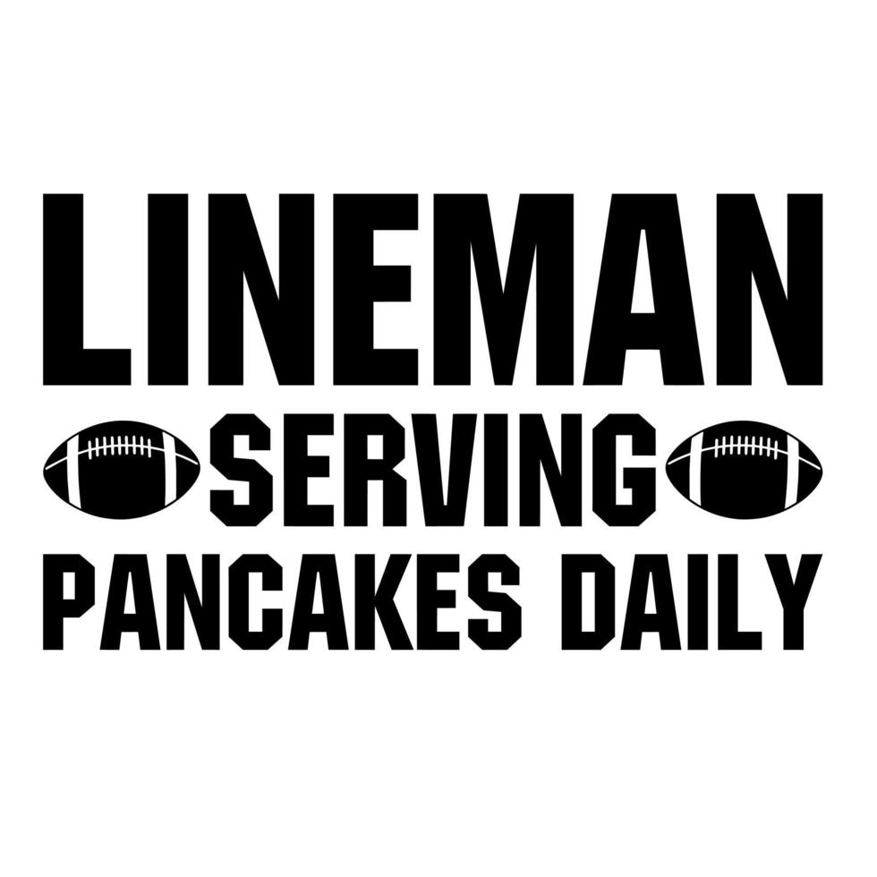 Lineman Serving Pancakes Daily vector