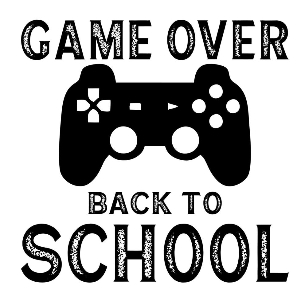 game over back to school vector