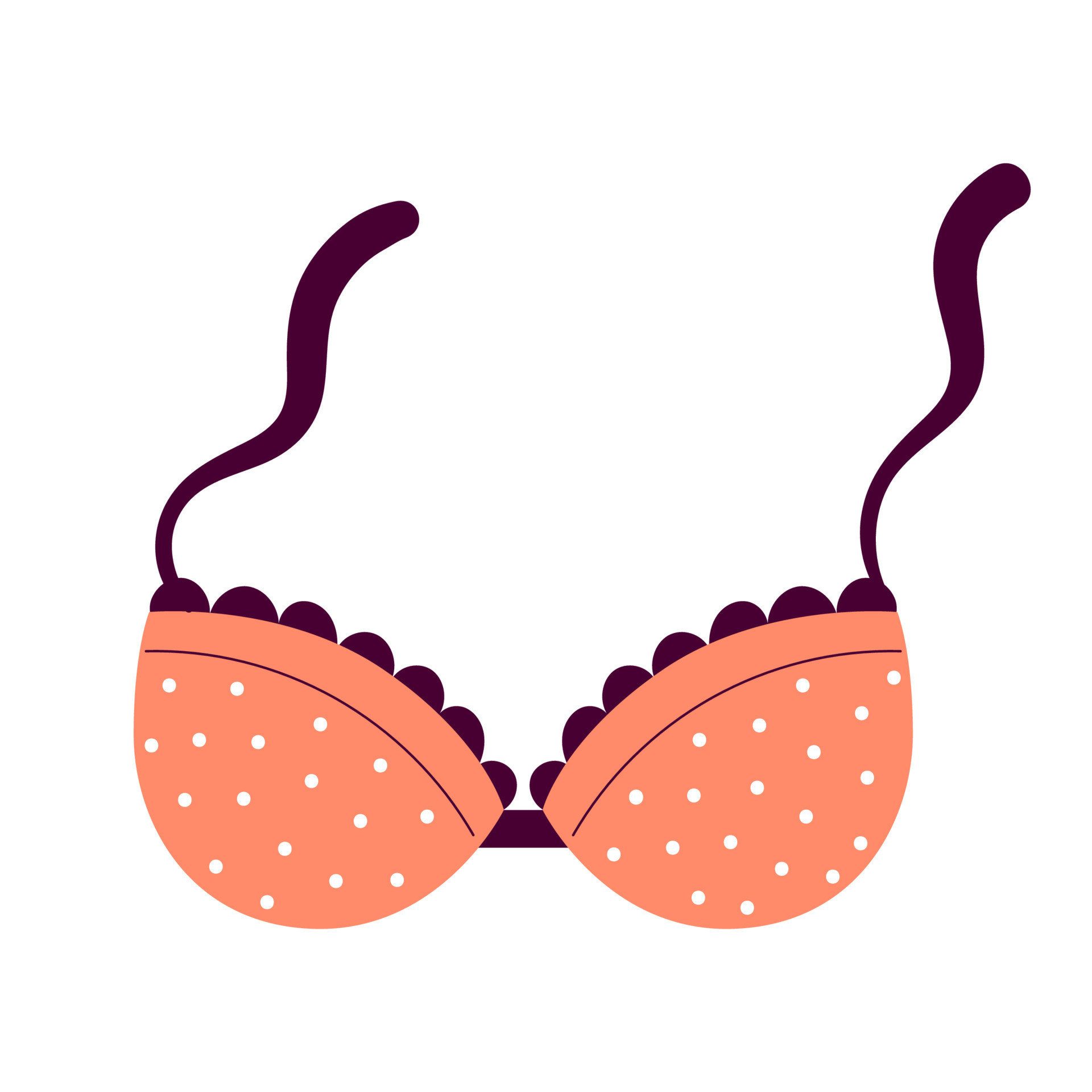 Pink women briefs with polka dots a bow Royalty Free Vector