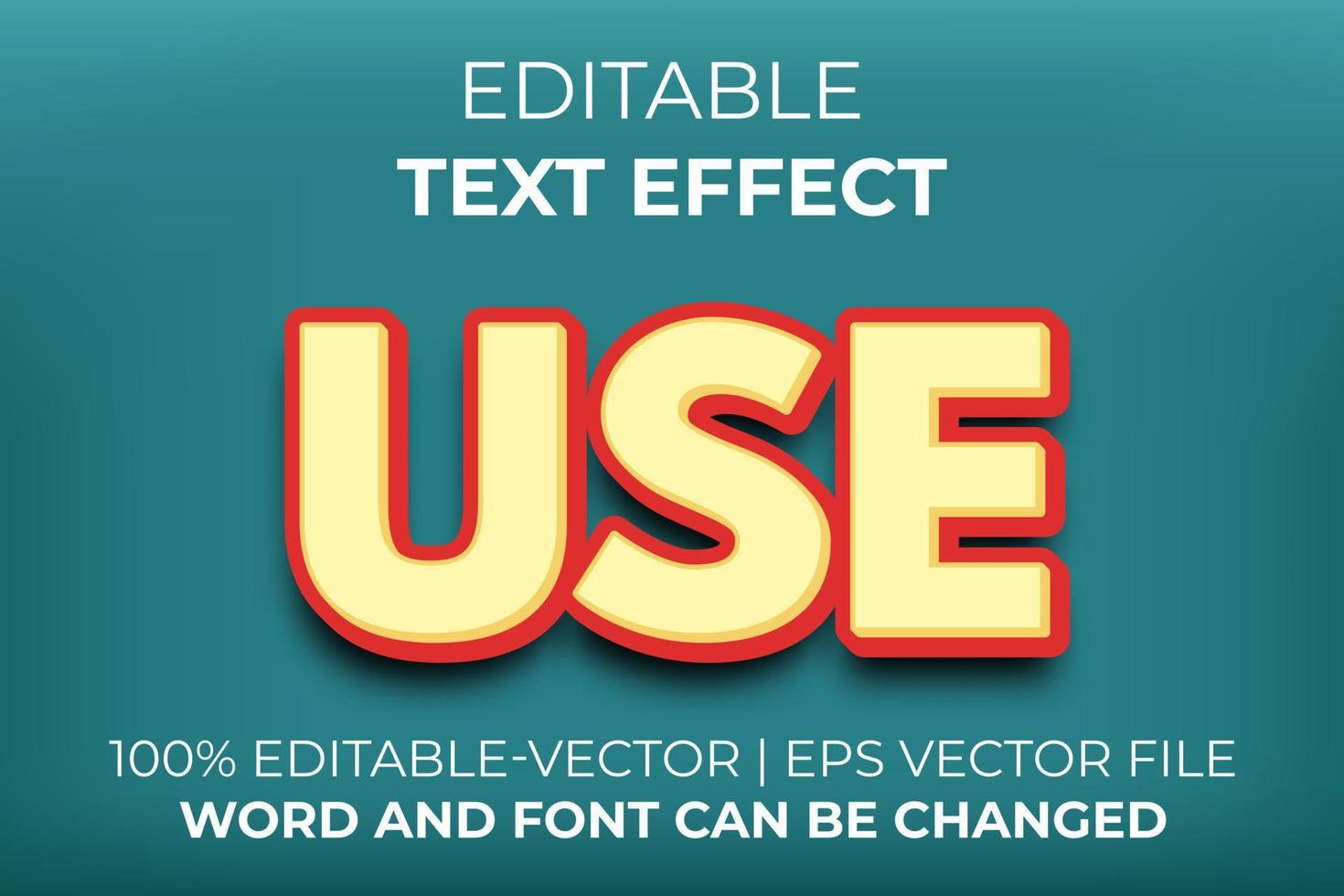 usar efecto de texto, fácil de editar vector