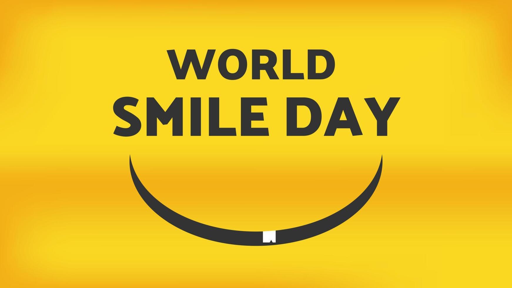 World smile day celebration background is suitable for backgrounds, and easy to edit vector