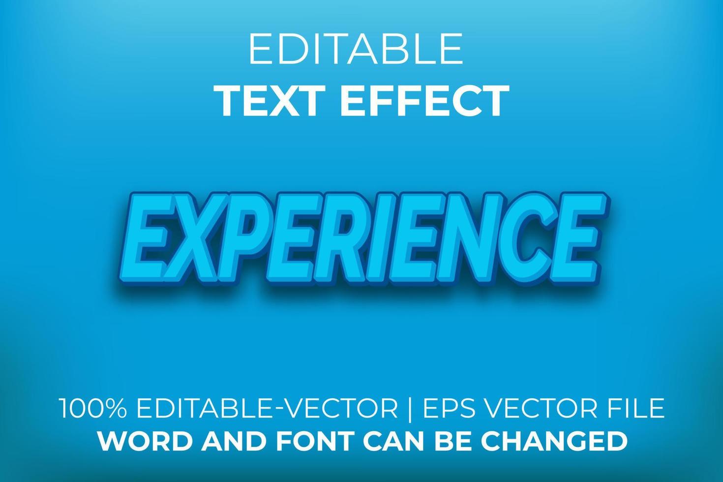 experimente el efecto de texto, fácil de editar vector