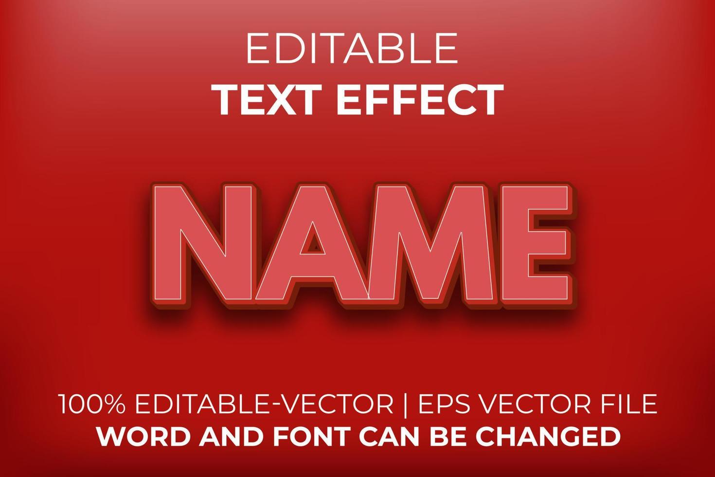 Name text effect, easy to edit vector