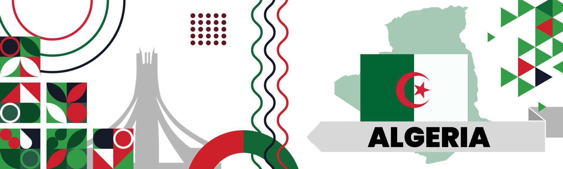 bandera nacional de argelia vector