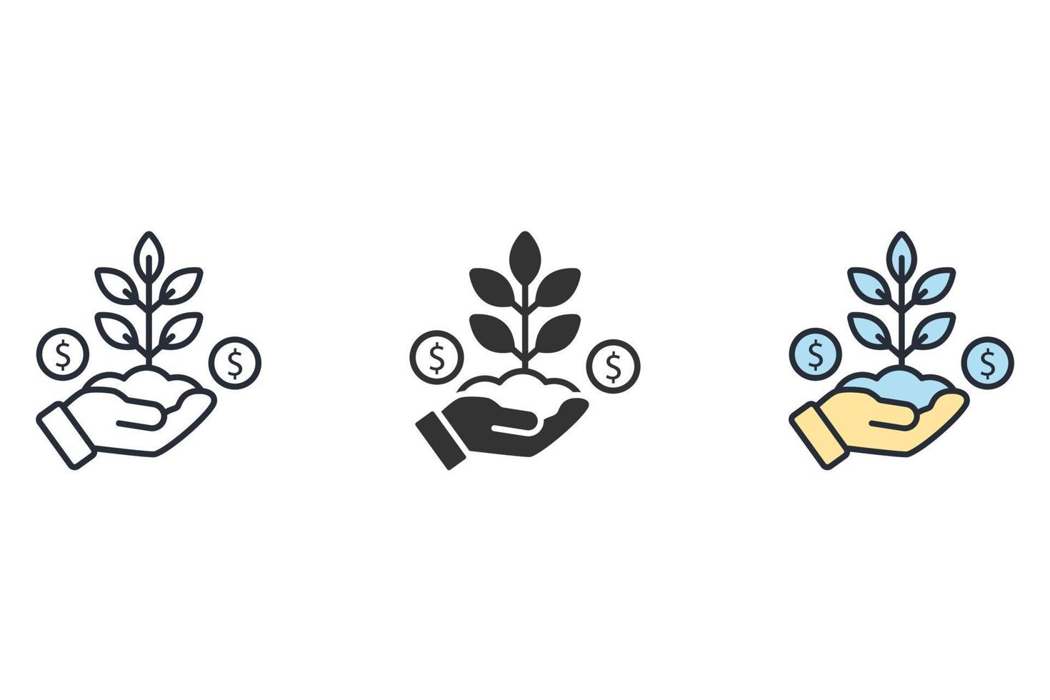 investment icons  symbol vector elements for infographic web