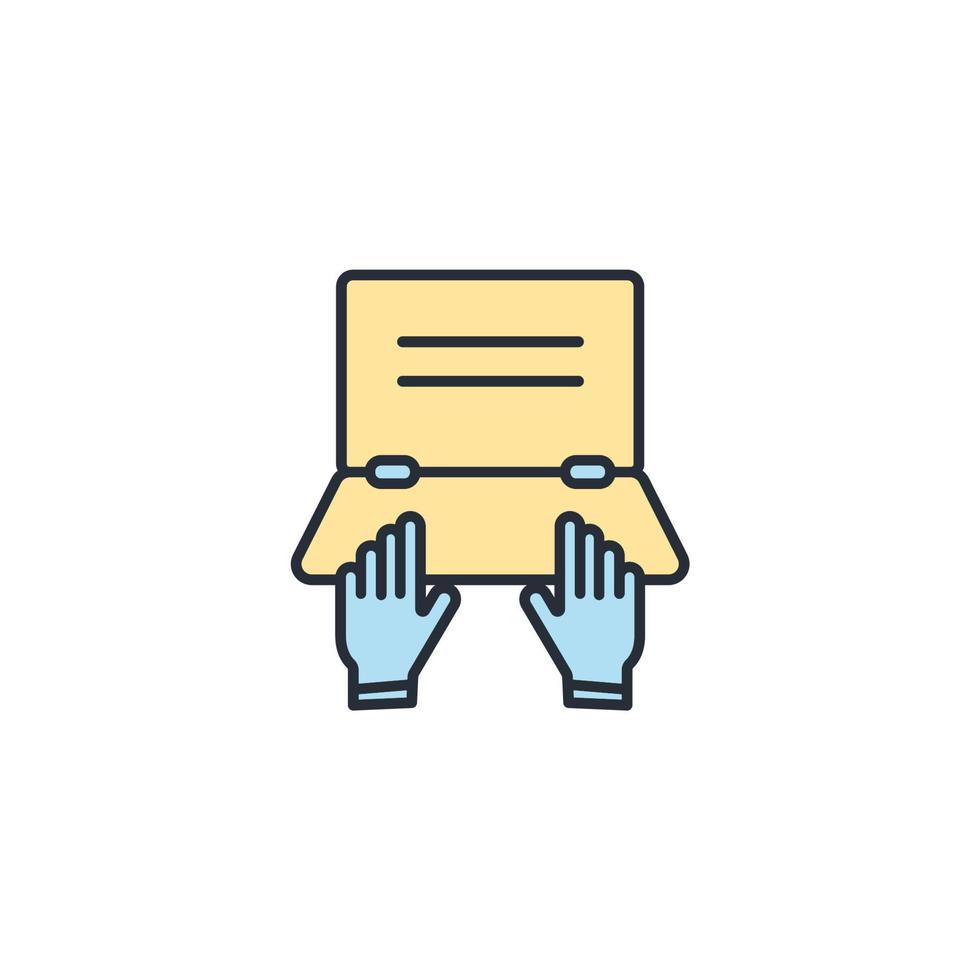 Typing icons  symbol vector elements for infographic web