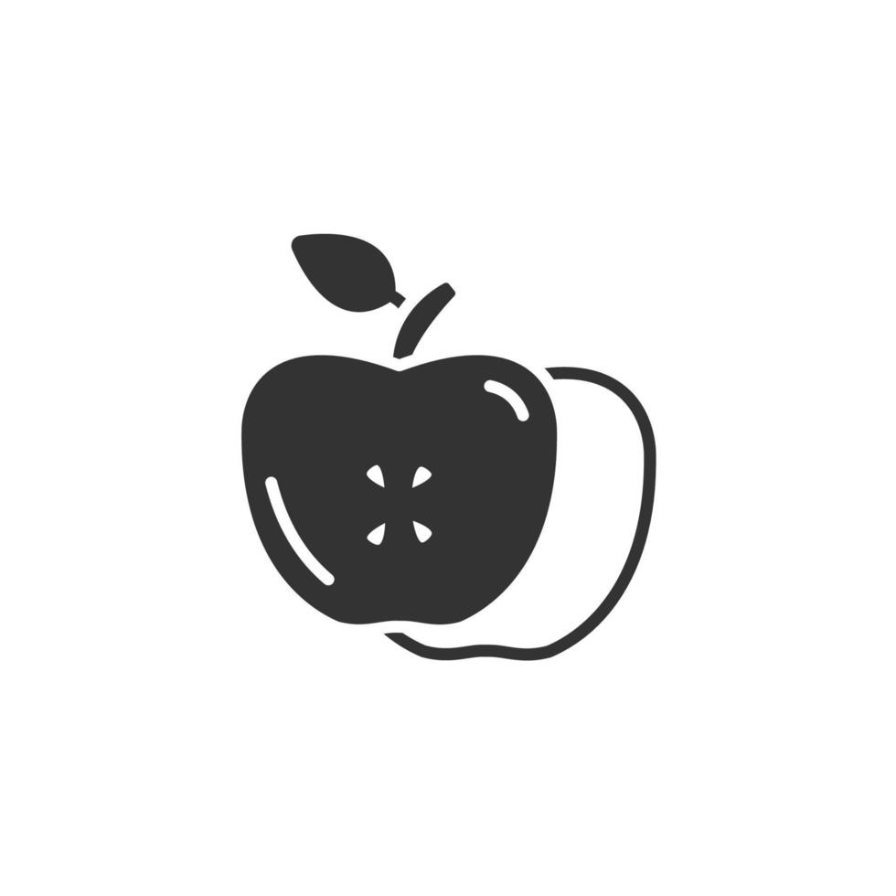 half apple  icons  symbol vector elements for infographic web