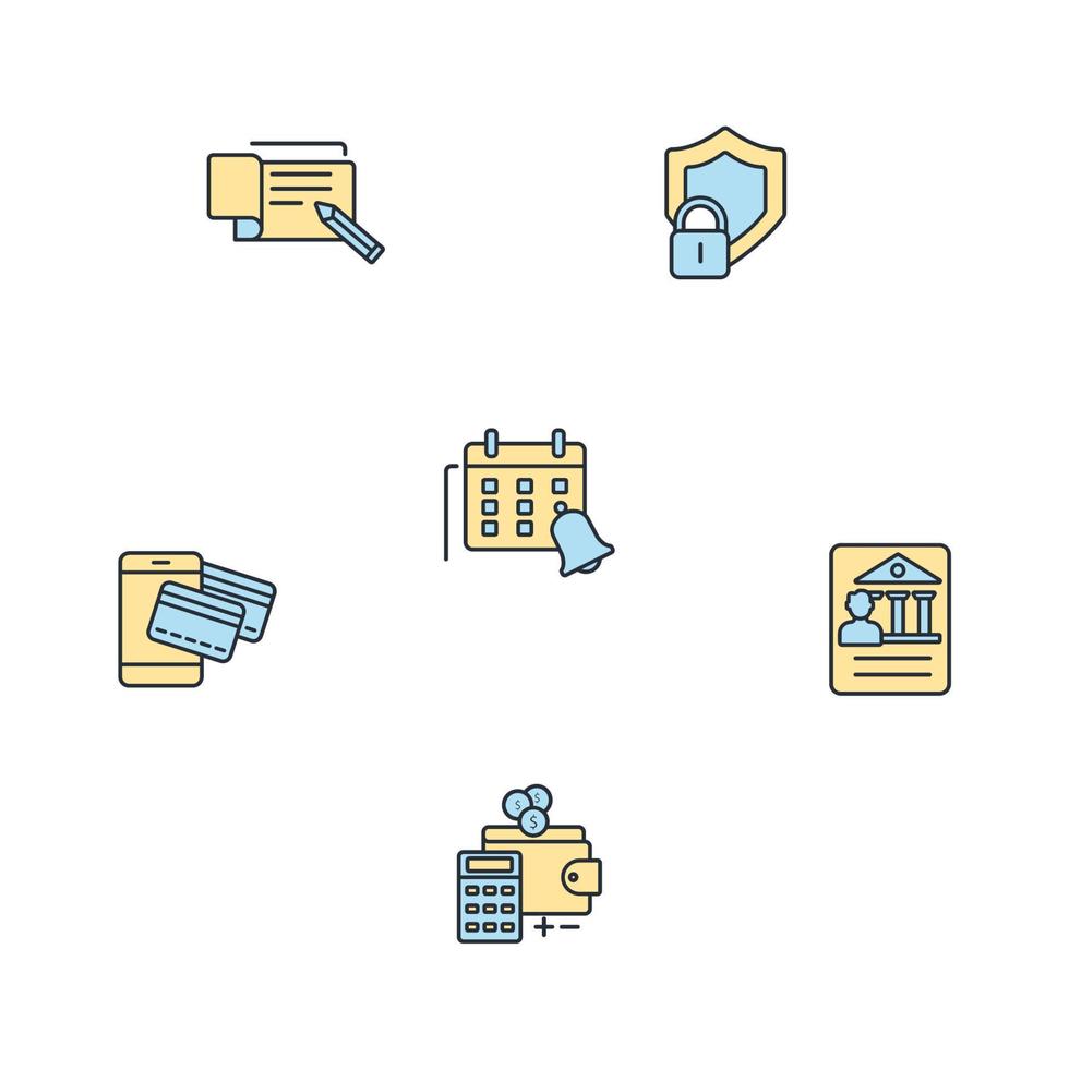 Online banking icons set . Online banking pack symbol vector elements for infographic web