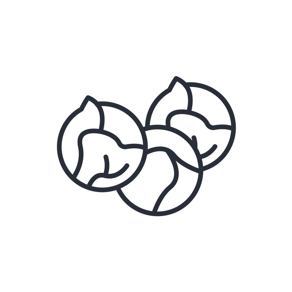 Brussel sprouts icons  symbol vector elements for infographic web