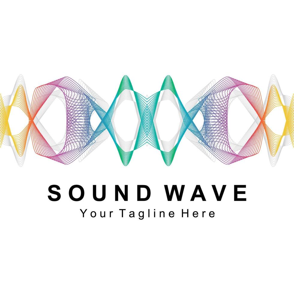 Sound waves vector illustration