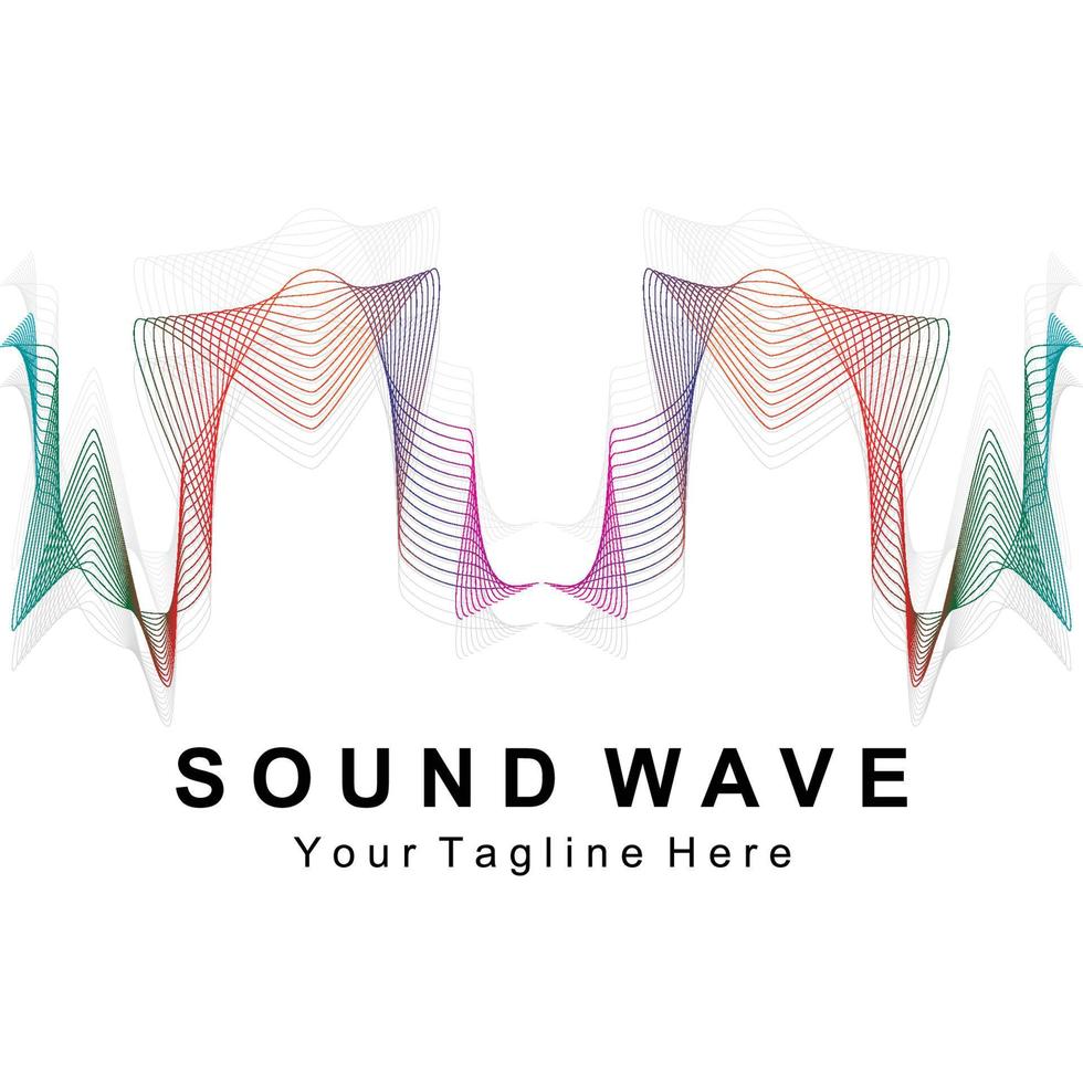 Sound waves vector illustration