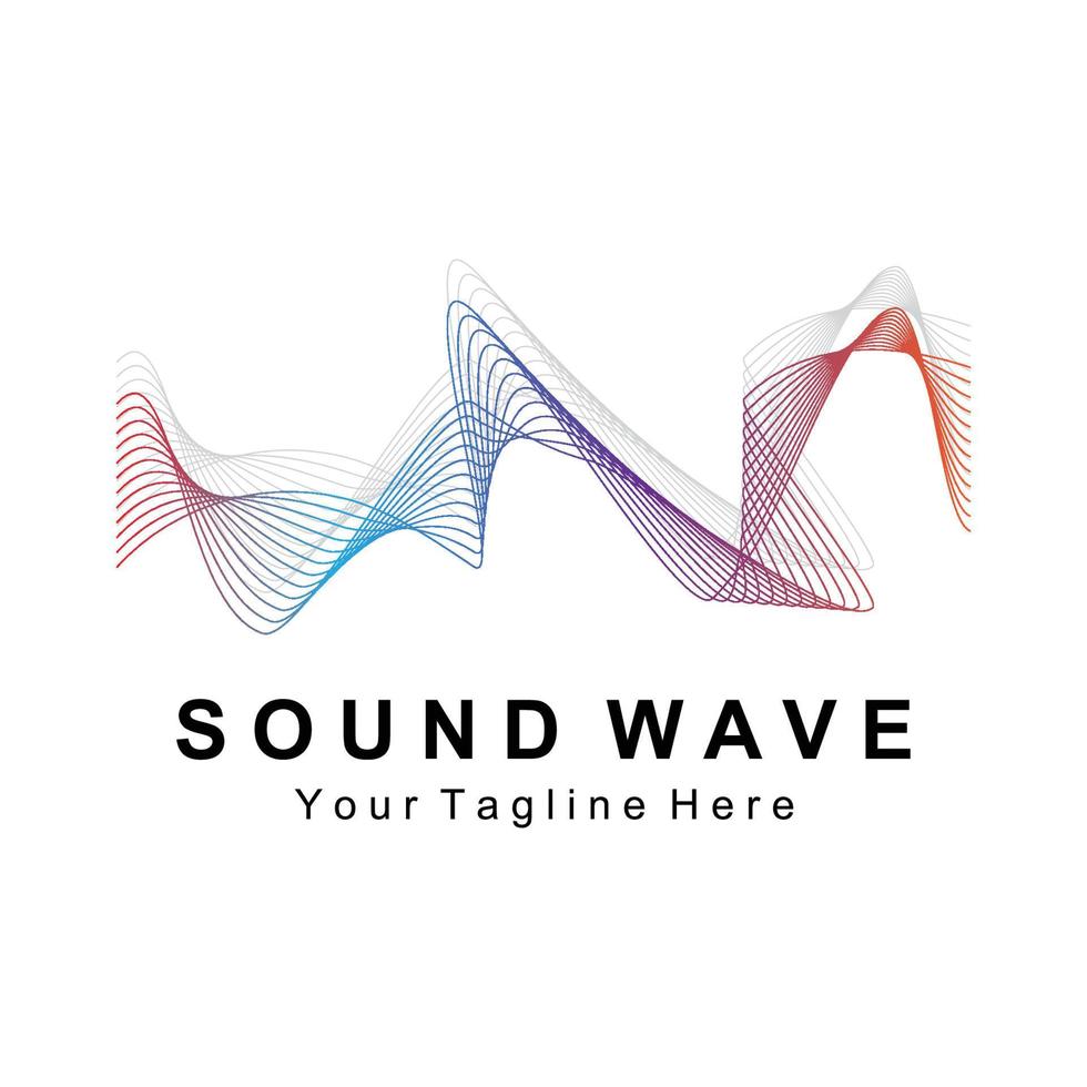 Sound waves vector illustration