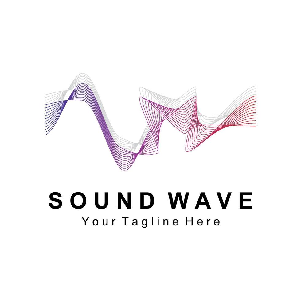 Sound waves vector illustration