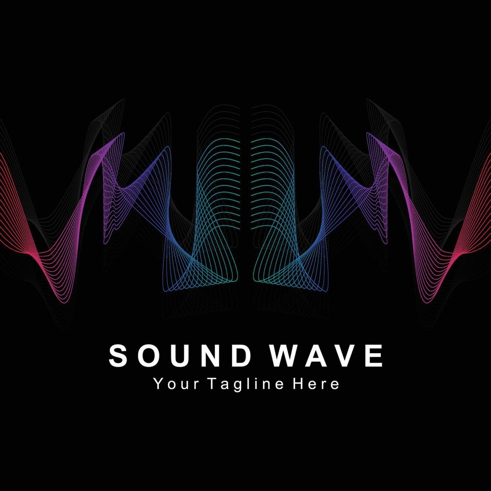 Sound waves vector illustration