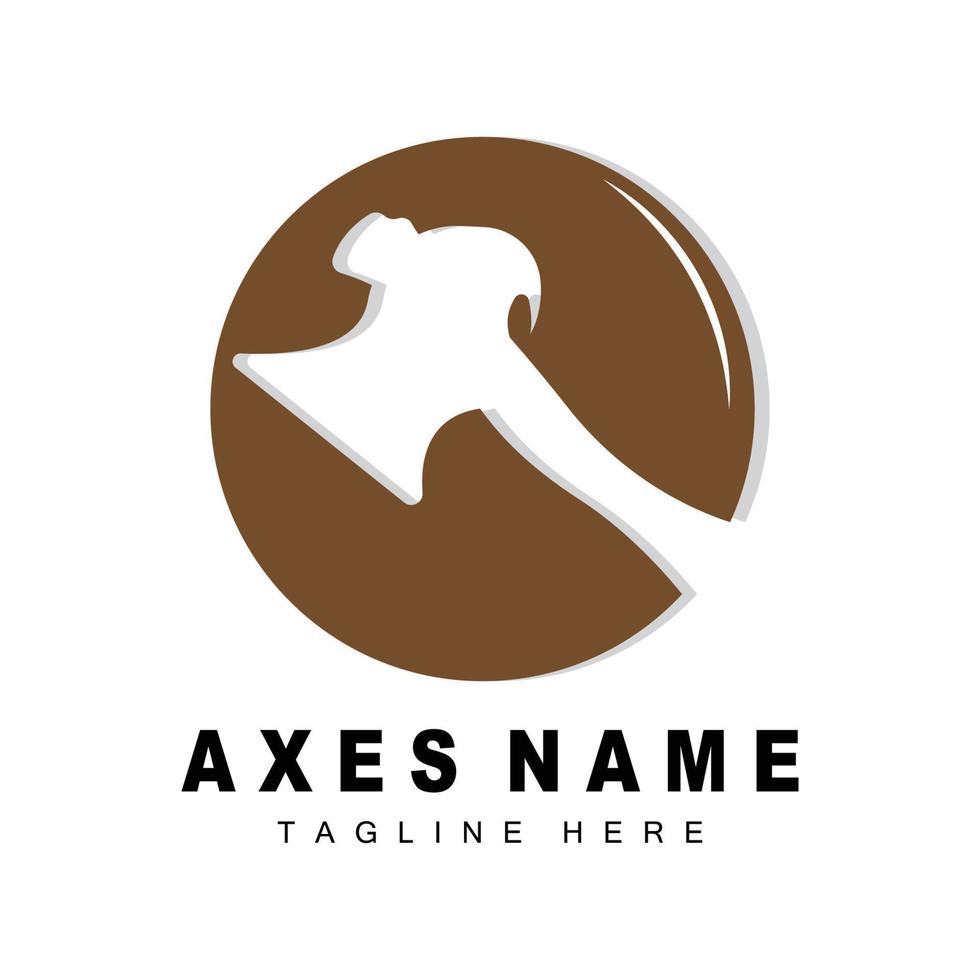 Ax Logo Design, War Tool Illustration and Woodcutter Vector