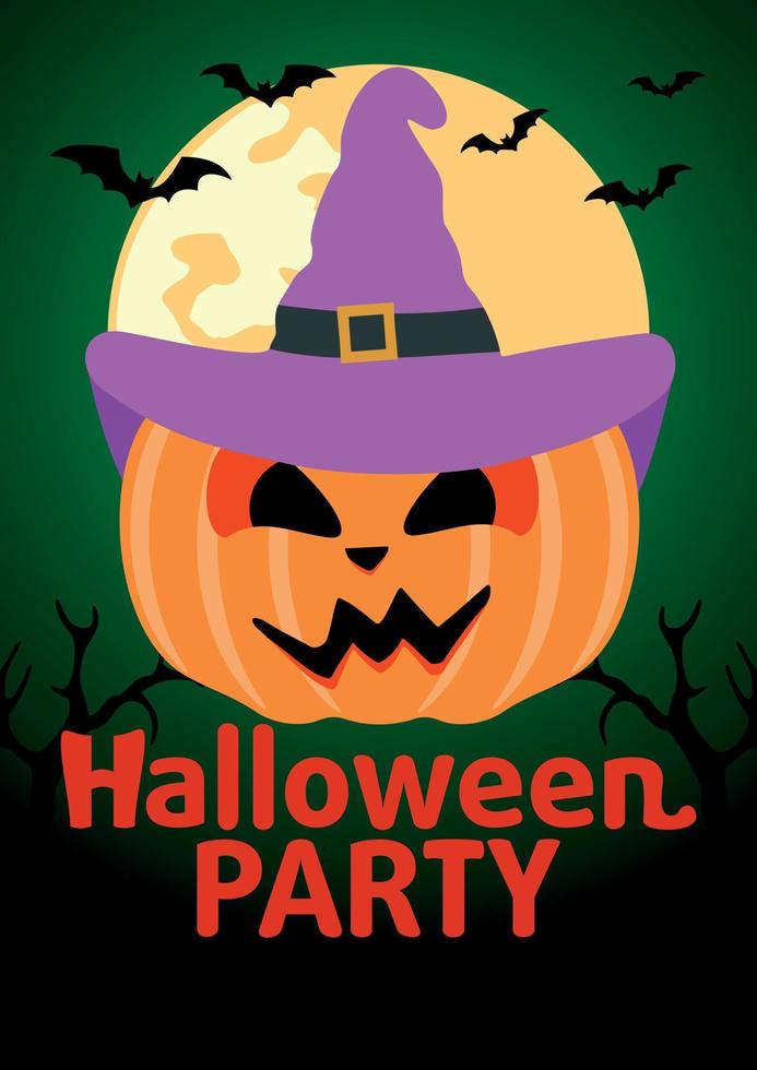 Halloween Party banner with Pumpkin vector