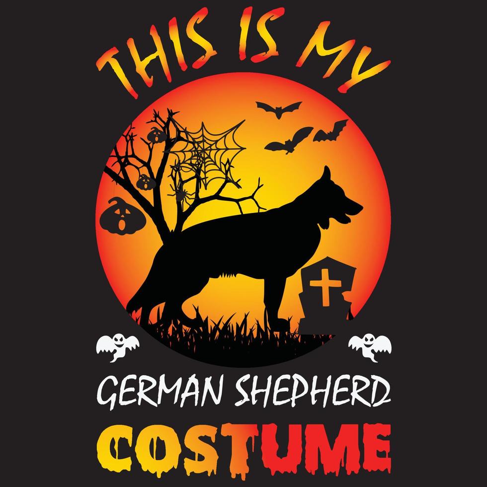 This is my German shepherd costume t-shirt design vector