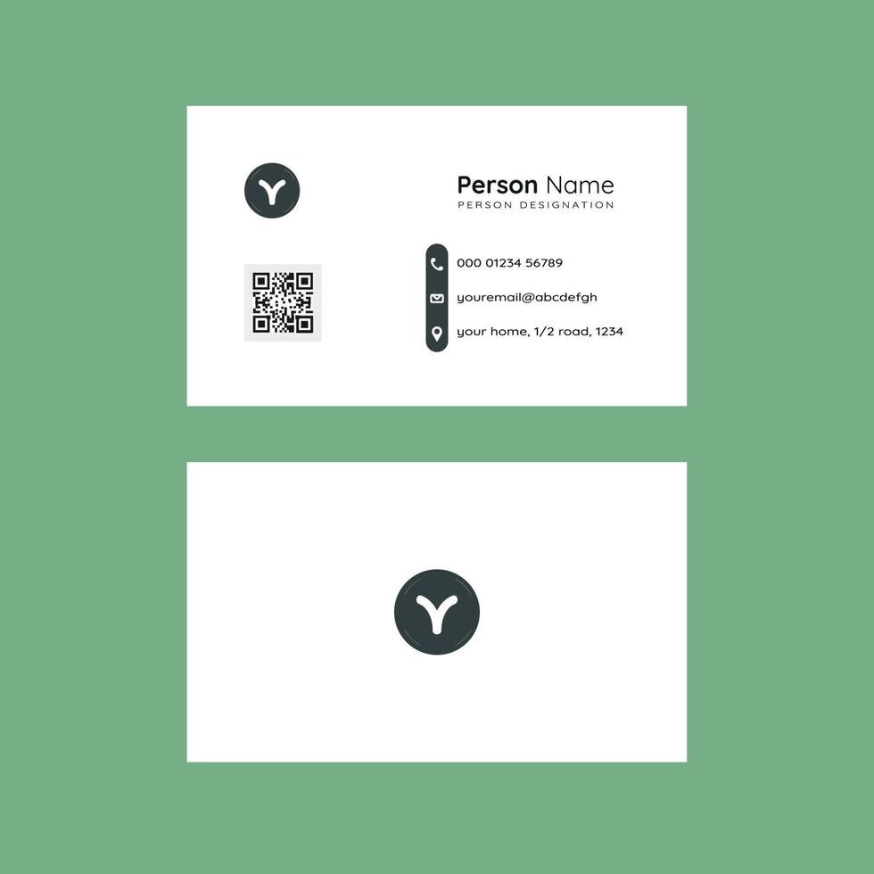 Minimalist Business Card Plain white simple vector