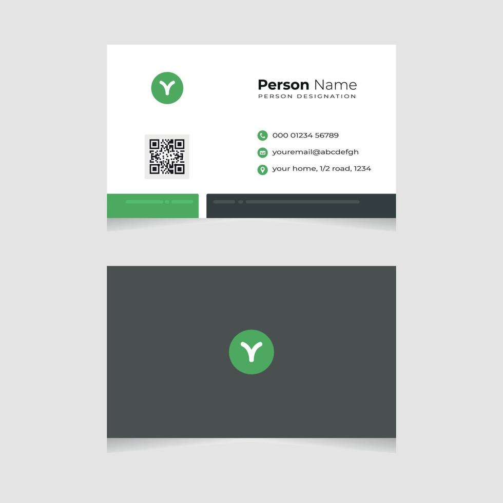 Minimalist minimal business card vector