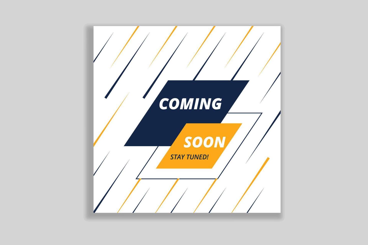 Coming soon promotional banner template vector