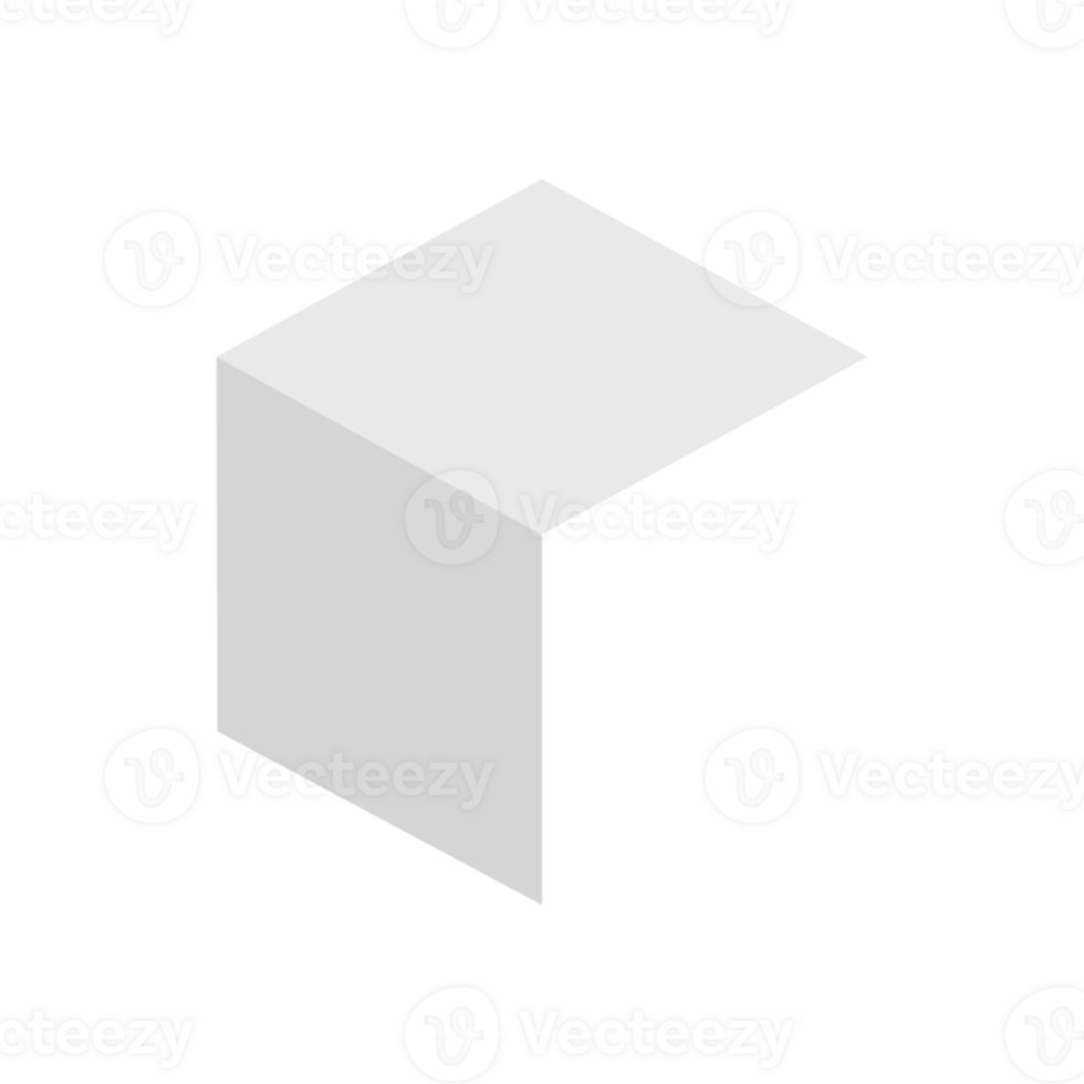 cubo elemento de diseño 3d png