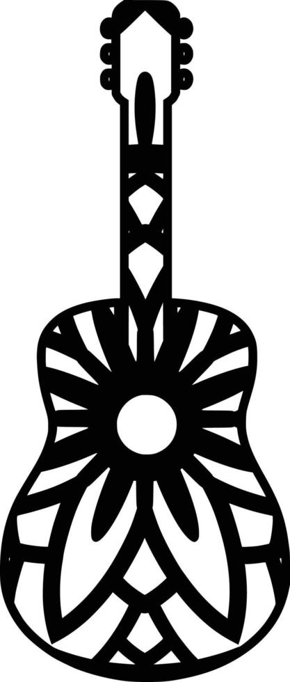 Guitar Mandala Print Background vector