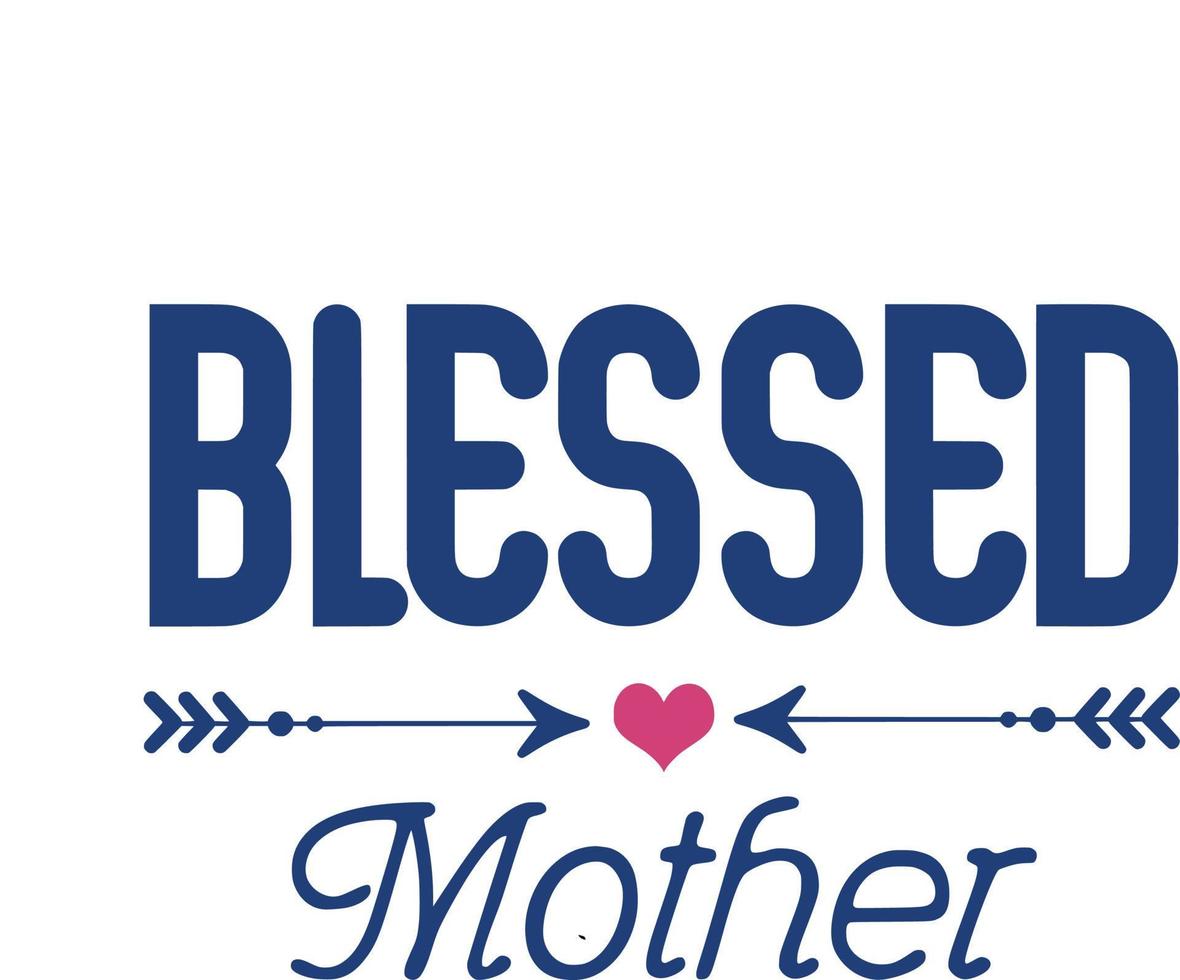 Blessed Mother Print vector