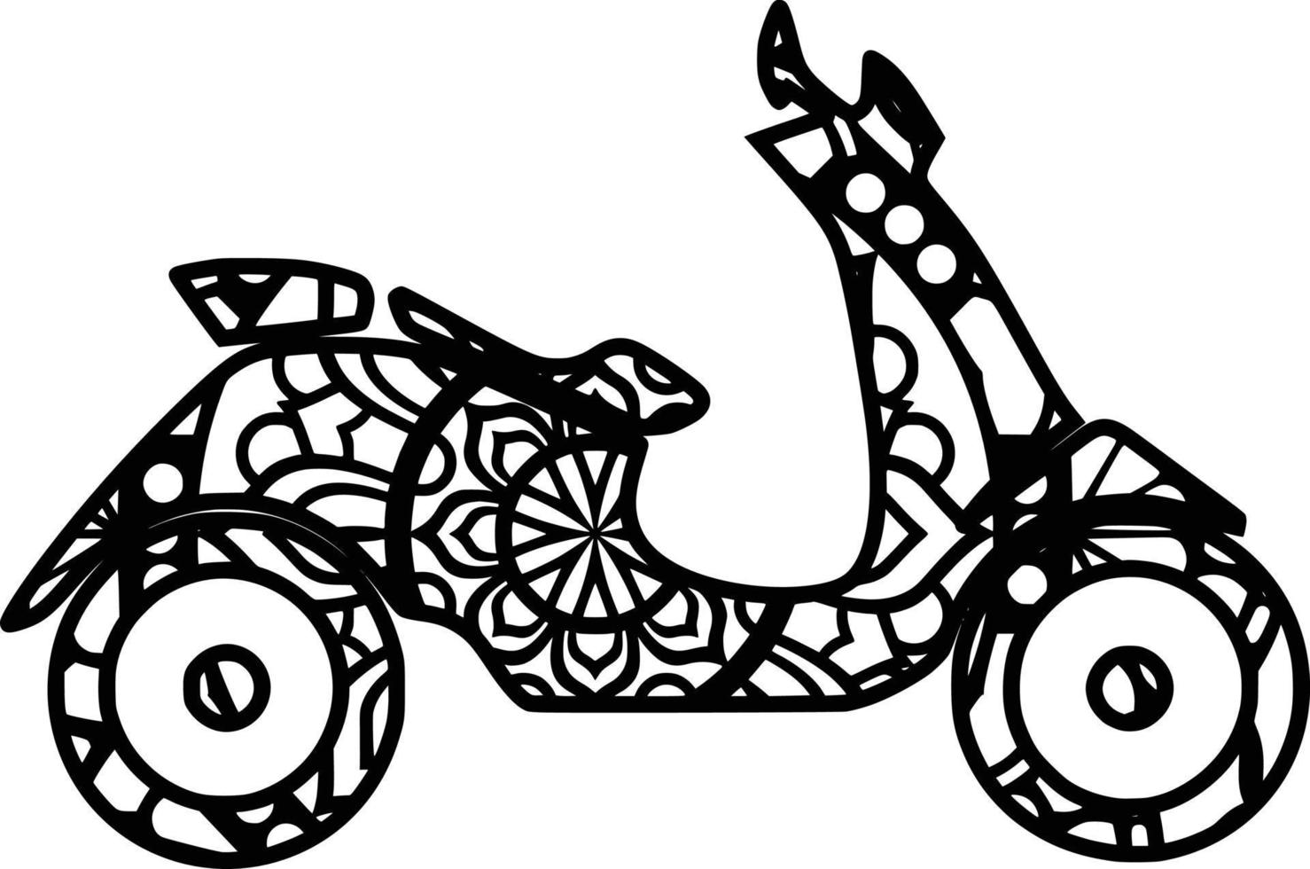 Motobike Mandala Print vector