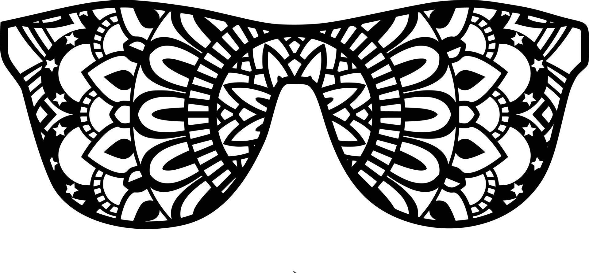 Sungglasses Mandala Print vector