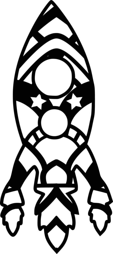 Space Ship Mandala Print Background vector