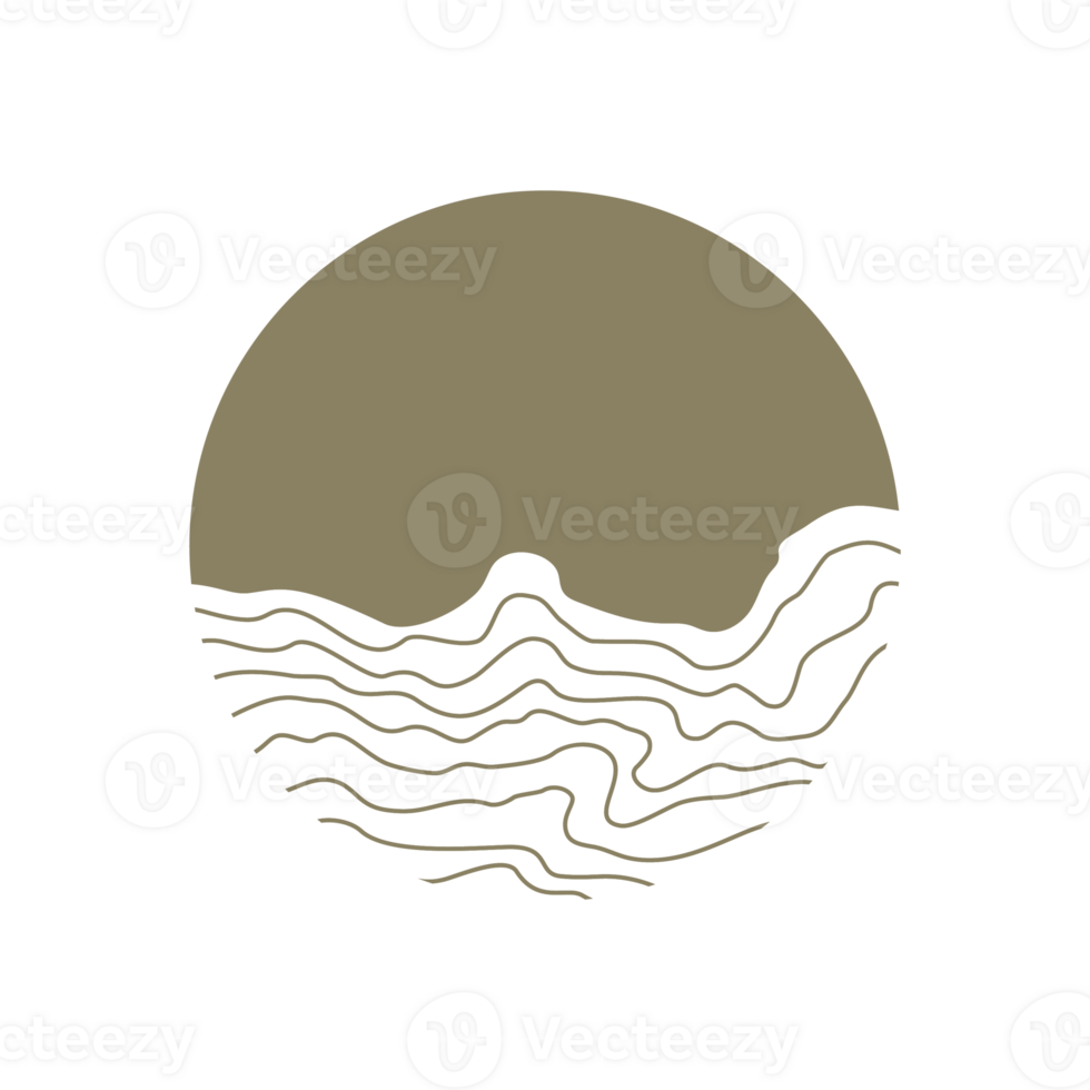 lijnen en vormen contour abstract voor grafisch samenstelling. creatief en minimalistische ontwerp voor decoratie, kleding stof, enz. boho kleur stijl van abstract contour png