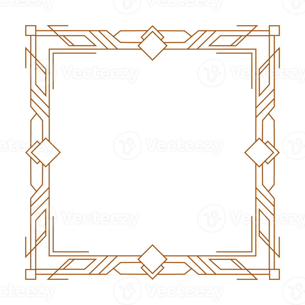 flott konst deco i linje geometrisk stil för ram design png