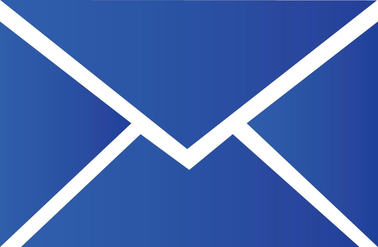 Blue Email Icon Vector Illustration