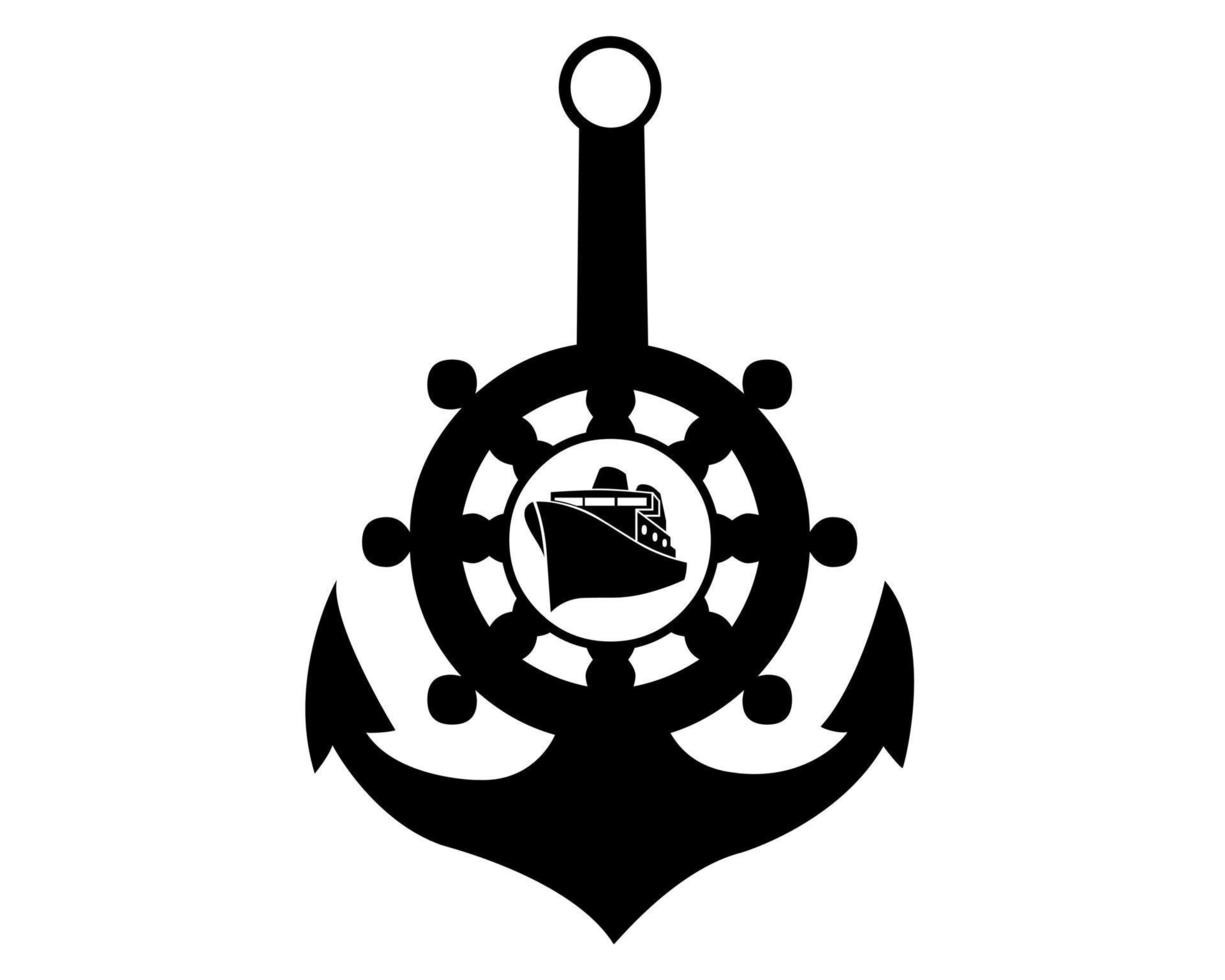 ship anchor on a white background vector