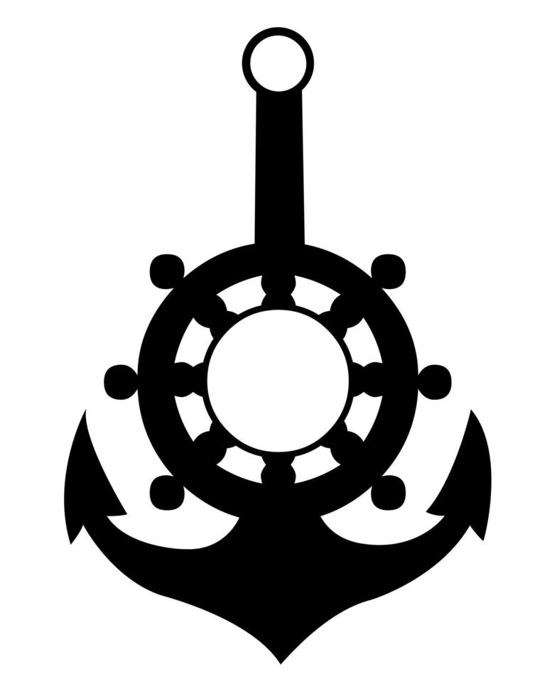 ship anchor on a white background vector