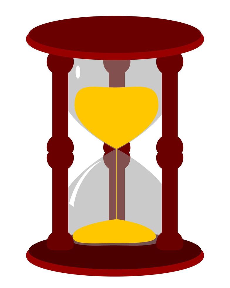 hourglass on white background vector