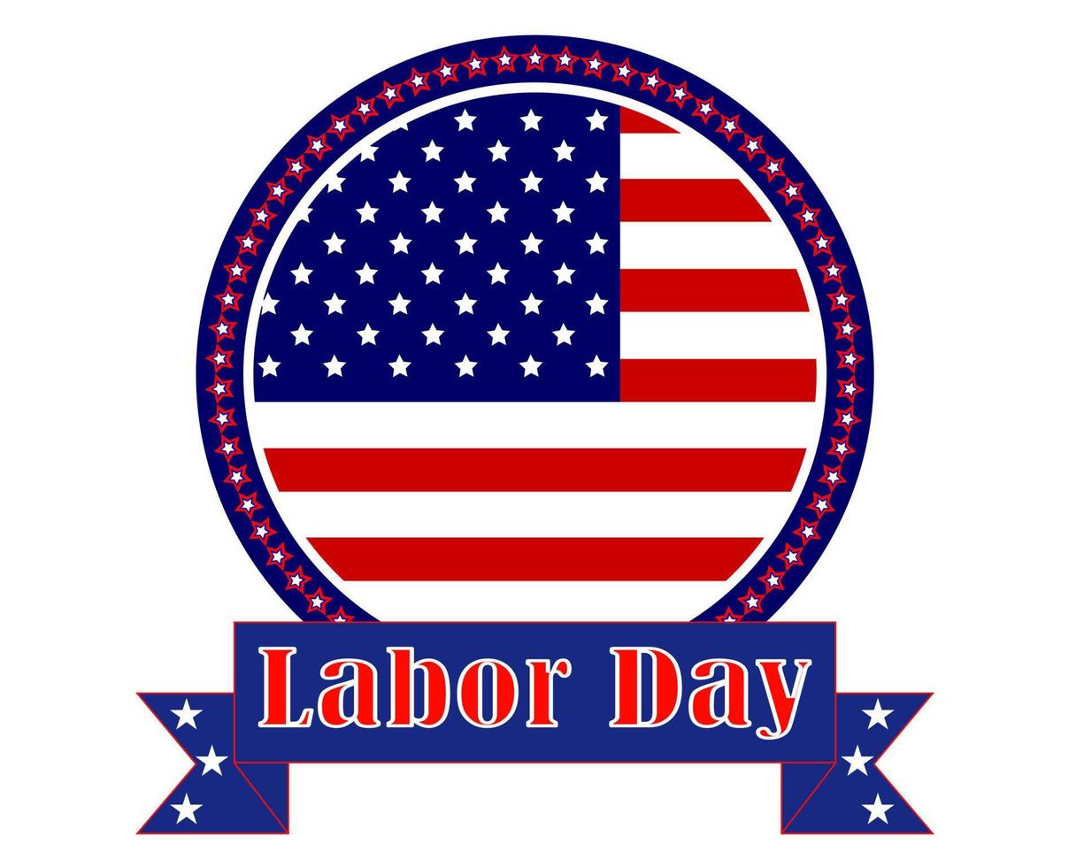 mark Labor Day in America on a white background vector