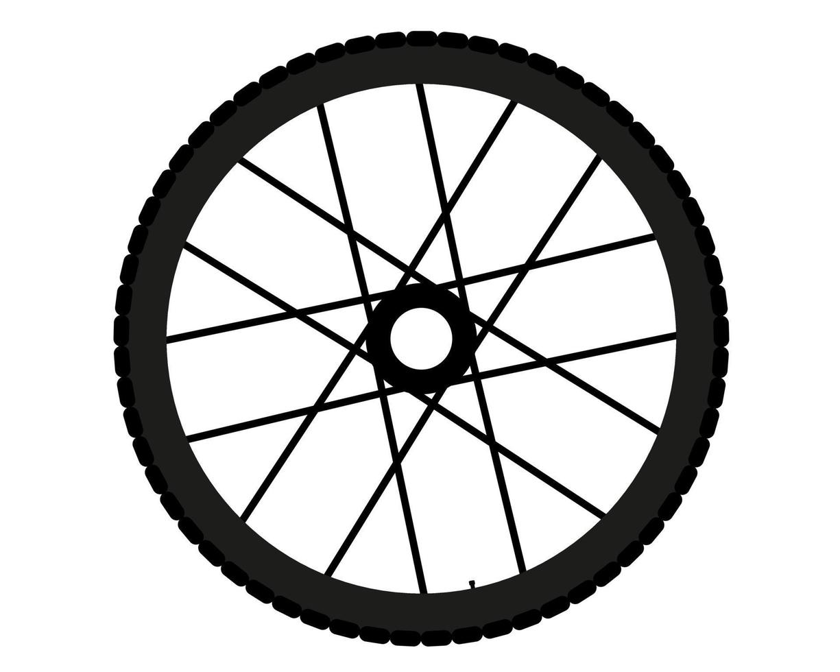 bicycle wheel on a white background vector