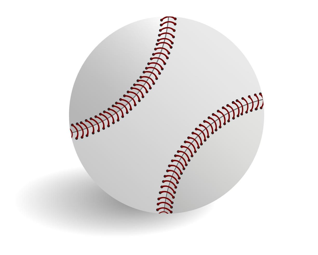 pelota béisbol jugar béisbol en un fondo blanco vector