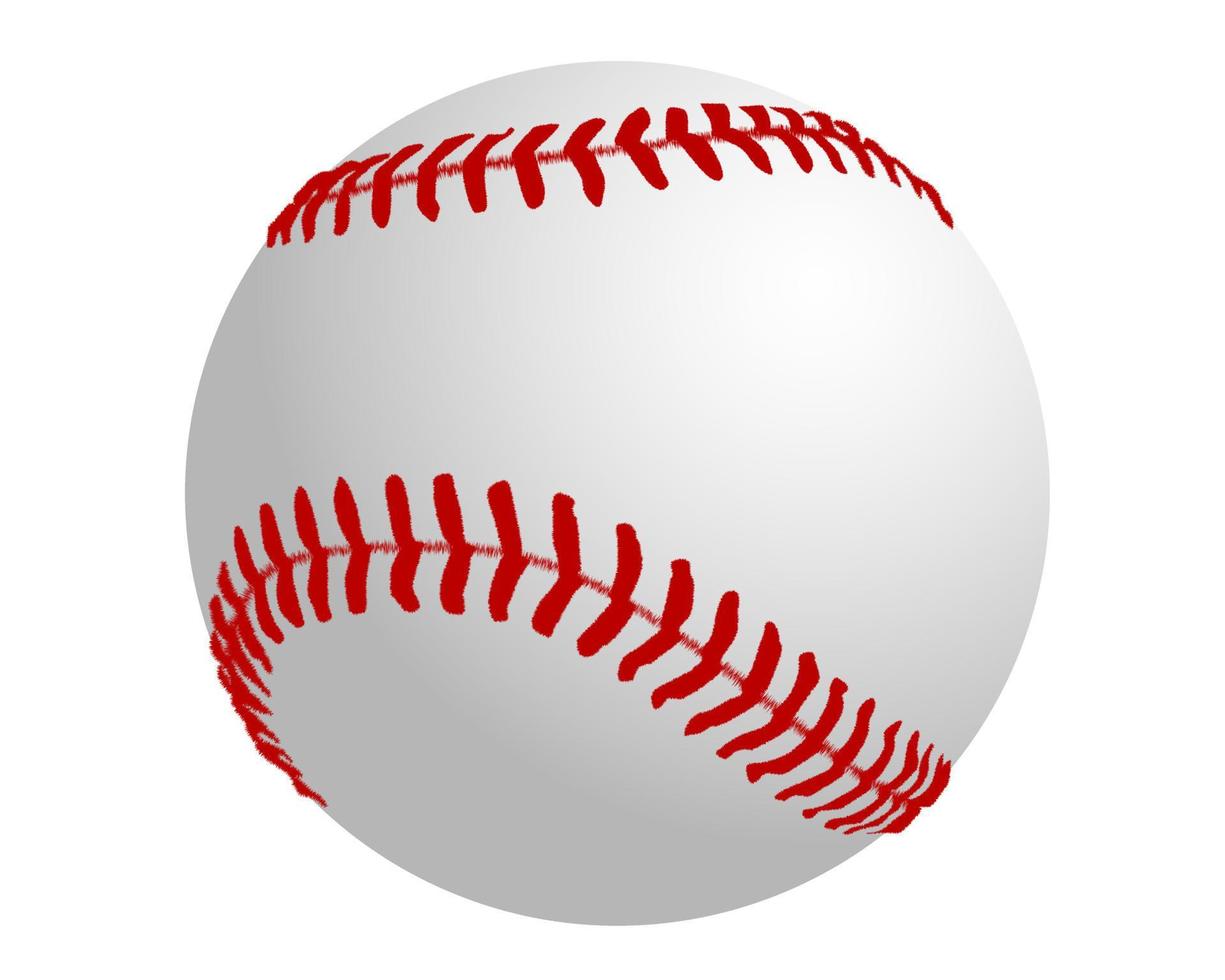 una pelota para jugar béisbol en un fondo blanco vector