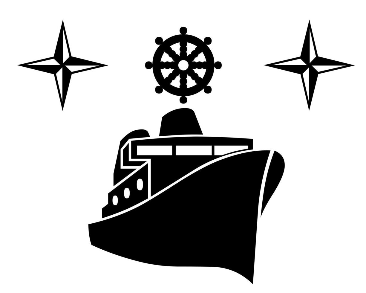 cargo ship on a white background vector